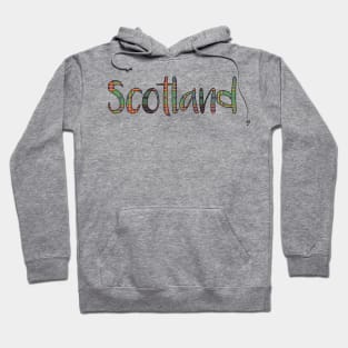 SCOTLAND, Halloween Coloured Tartan Style Design Hoodie